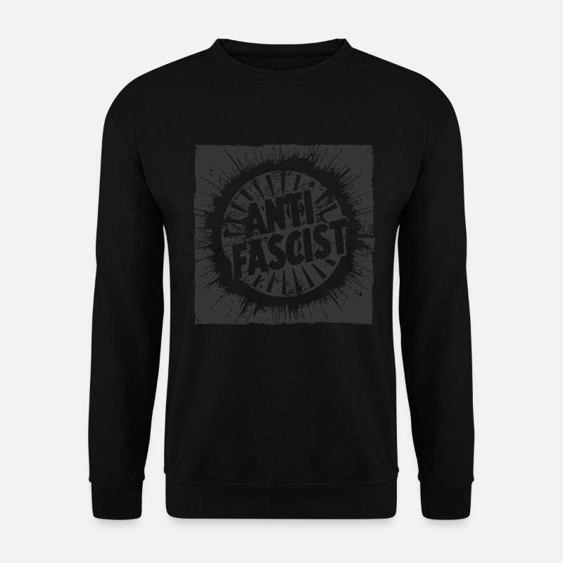 antifascistANTIFASCHIST Kreis - Unisex Pullover - Schwarz