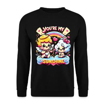 Tu es mon rayon de soleil - Sweat-shirt Unisexe - noir - Devant - Alina (178cm) & Michal (187cm)