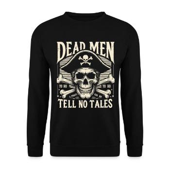 T-shirt tête de mort de pirate – Dead Men Tell No Tales - Sweat-shirt Unisexe - noir - Devant - Alina (178cm) & Michal (187cm)