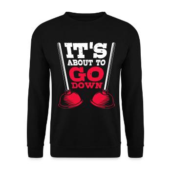 Plumber Plumber - Unisex Sweatshirt - black - Front - Alina (178cm) & Michal (187cm)