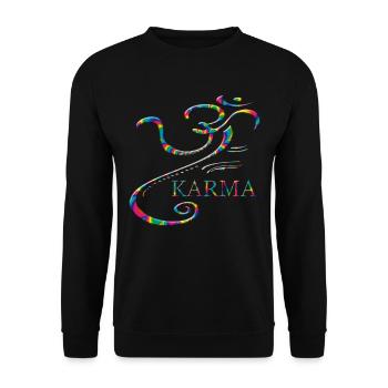 Karma - Unisex Pullover - Schwarz - Vorne - Alina (178cm) & Michal (187cm)