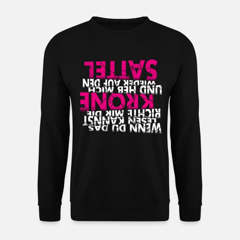 Cadeau de selle couronne couronne de vélo - Sweat-shirt Unisexe - noir