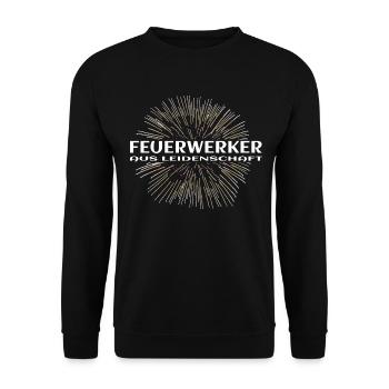 Fireworks with passion - Unisex Sweatshirt - black - Front - Alina (178cm) & Michal (187cm)