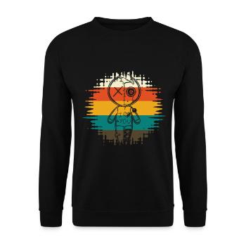 Voodoo Puppe Ich liebe dich - Unisex Pullover - Schwarz - Vorne - Alina (178cm) & Michal (187cm)