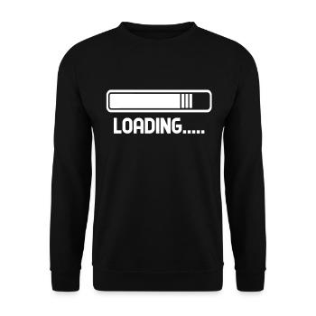 Loading .... Loading bar - Unisex Sweatshirt - black - Front - Alina (178cm) & Michal (187cm)