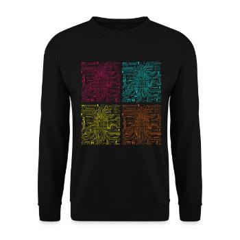 CPU processor computer scientist computer - Unisex Sweatshirt - black - Front - Alina (178cm) & Michal (187cm)