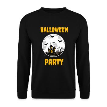 Halloween party castle bat moon - Unisex Sweatshirt - black - Front - Alina (178cm) & Michal (187cm)