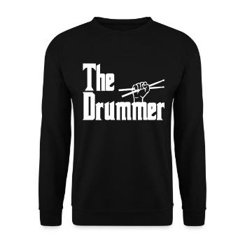 The drummer drum musical instrument - Unisex Sweatshirt - black - Front - Alina (178cm) & Michal (187cm)