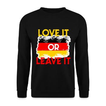Germany flag German pride - Unisex Sweatshirt - black - Front - Alina (178cm) & Michal (187cm)