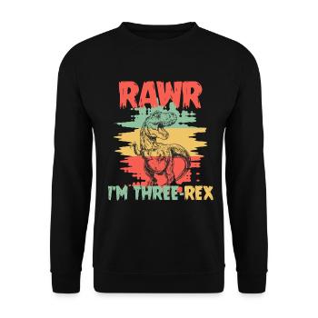Rawr Tyrannosaurus Rex dinosaure T-rex - Sweat-shirt Unisexe - noir - Devant - Alina (178cm) & Michal (187cm)