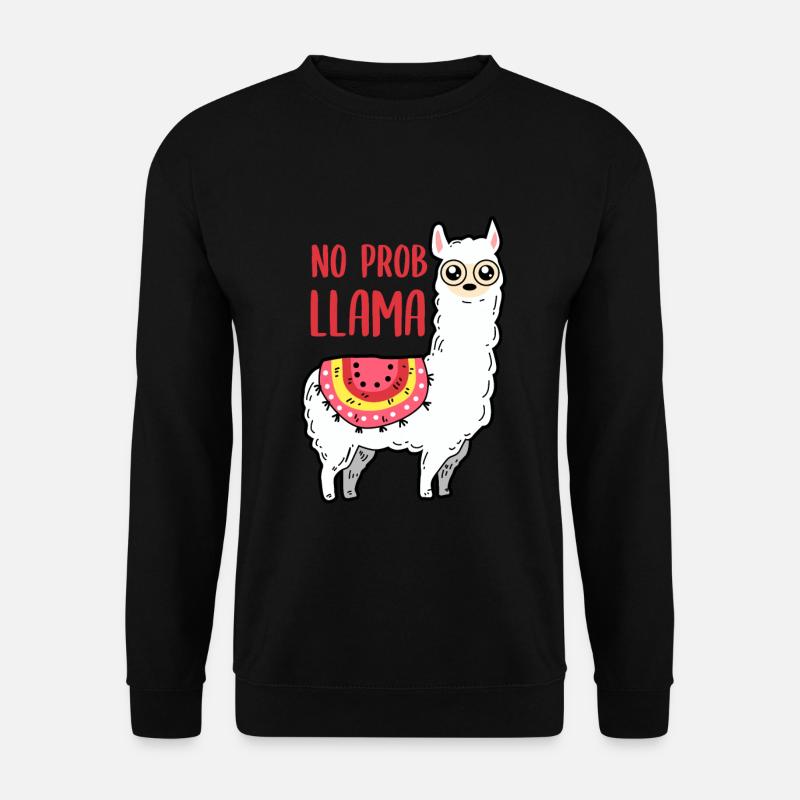 Llama - No Prob Llama - Unisex Sweatshirt - black