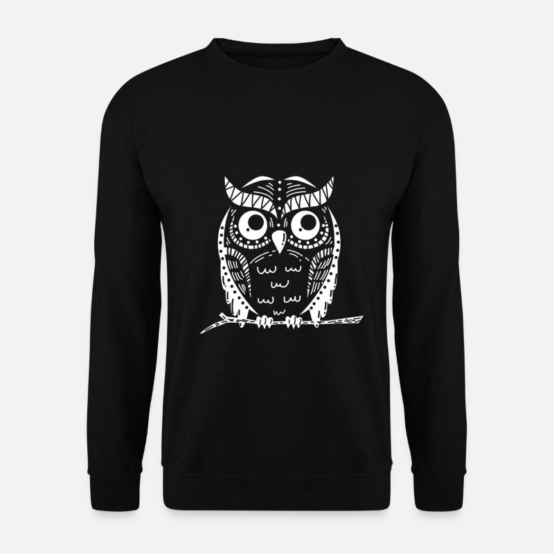 Eule - Unisex Pullover - Schwarz