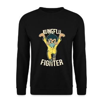 Kung Flu Fighter Kung Fu - Unisex Sweatshirt - black - Front - Alina (178cm) & Michal (187cm)