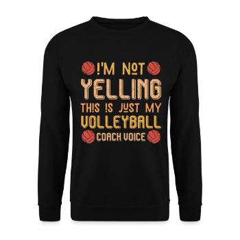 Volleyball Coach Voice - Unisex Pullover - Schwarz - Vorne - Alina (178cm) & Michal (187cm)
