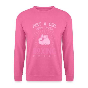 Juste une fille qui aime la boxe - Sweat-shirt Unisexe - rose - Devant