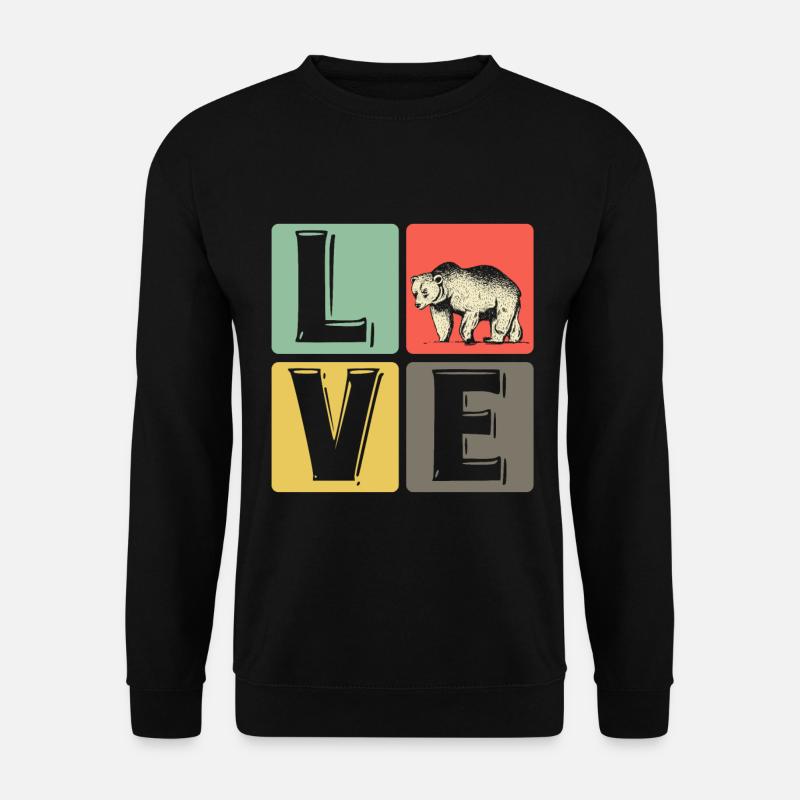 Bär - Love - Unisex Pullover - Schwarz