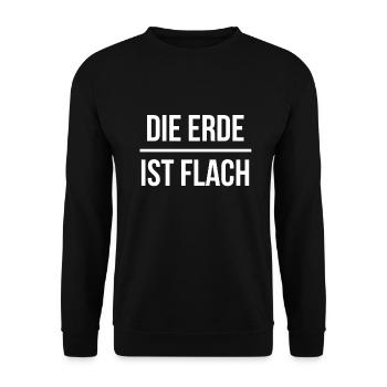 Die Erde ist Flach - Unisex Pullover - Schwarz - Vorne - Alina (178cm) & Michal (187cm)
