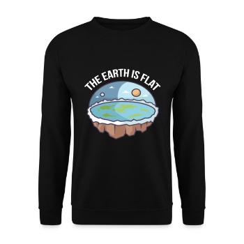 La terre est plate - Earth Society - Sweat-shirt Unisexe - noir - Devant - Alina (178cm) & Michal (187cm)