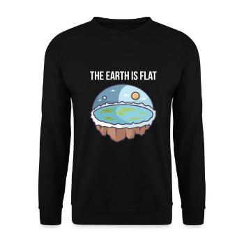 La terre est plate - théorie du complot - Sweat-shirt Unisexe - noir - Devant - Alina (178cm) & Michal (187cm)
