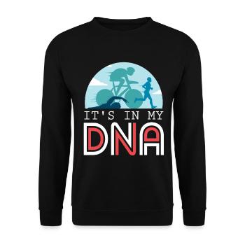 Triathlon triathlète - C'est dans mon ADN - Sweat-shirt Unisexe - noir - Devant - Alina (178cm) & Michal (187cm)