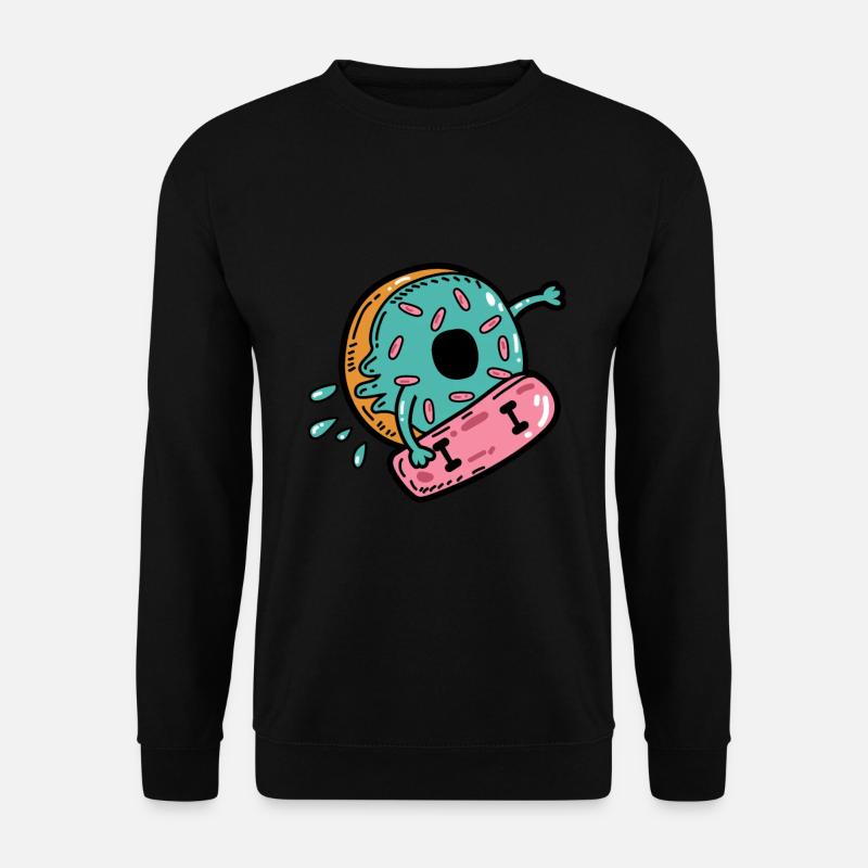 Donut Skateboard Skateboarden - Unisex Pullover - Schwarz