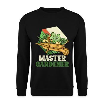 Master Gardener - Gardening Garden - Unisex Sweatshirt - black - Front - Alina (178cm) & Michal (187cm)