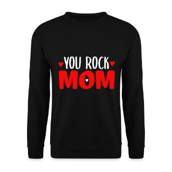You rock mom - cadeau de fête des mères - Sweat-shirt Unisexe - noir - Devant - Alina (178cm) & Michal (187cm)