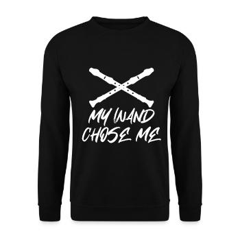 Ma baguette m'a choisi - clarinette flûte - Sweat-shirt Unisexe - noir - Devant - Alina (178cm) & Michal (187cm)
