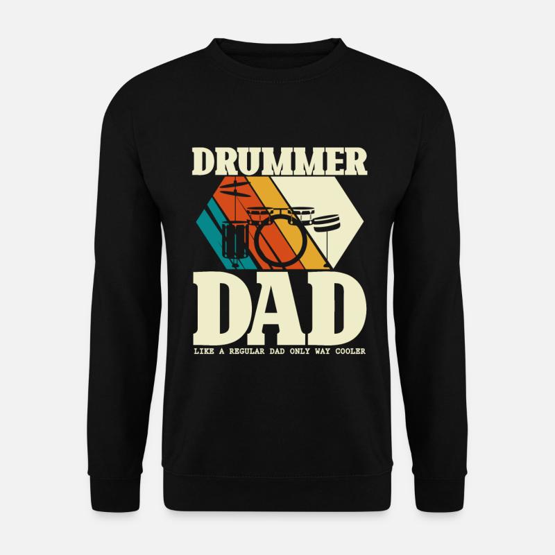 Drummer Dad - Schlagzeuger Vatertag - Unisex Pullover - Schwarz