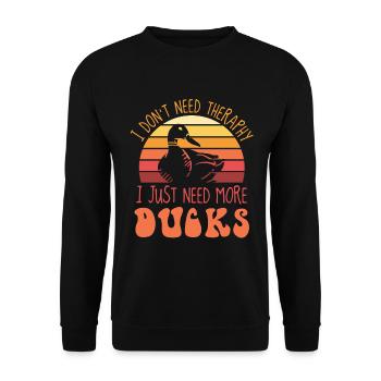Canards thérapie vintage - Sweat-shirt Unisexe - noir - Devant - Alina (178cm) & Michal (187cm)
