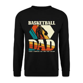 Basketball dad - basketball fathers day - Unisex Sweatshirt - black - Front - Alina (178cm) & Michal (187cm)