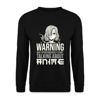 Talking About Anime - Manga Dessin - Sweat-shirt Unisexe - noir - Devant - Alina (178cm) & Michal (187cm)