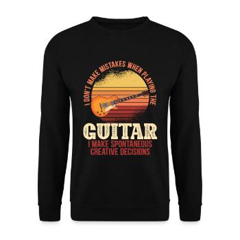I Don't Make Mistakes Playing Guitar - Unisex Sweatshirt - black - Front - Alina (178cm) & Michal (187cm)