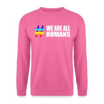 Menschenrechte Vielfalt Spruch Sprüche Regenbogen - Unisex Pullover - Pink - Vorne