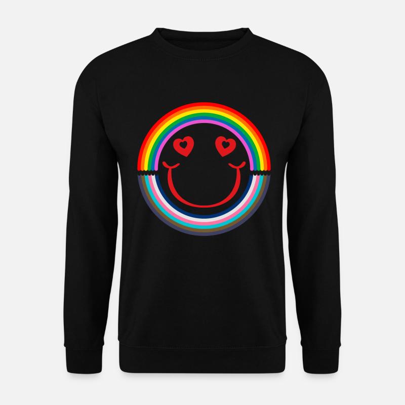 Love is Smile LGBT Shirt - Zelebriere die Vielfalt - Unisex Pullover - Schwarz