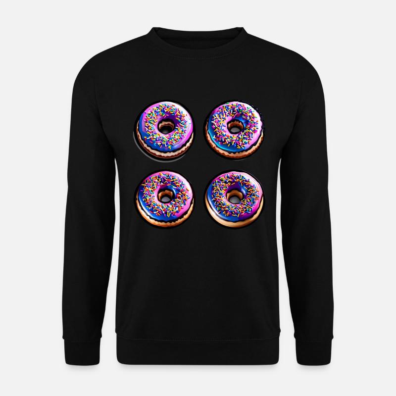 Vier Donuts - Unisex Pullover - Schwarz
