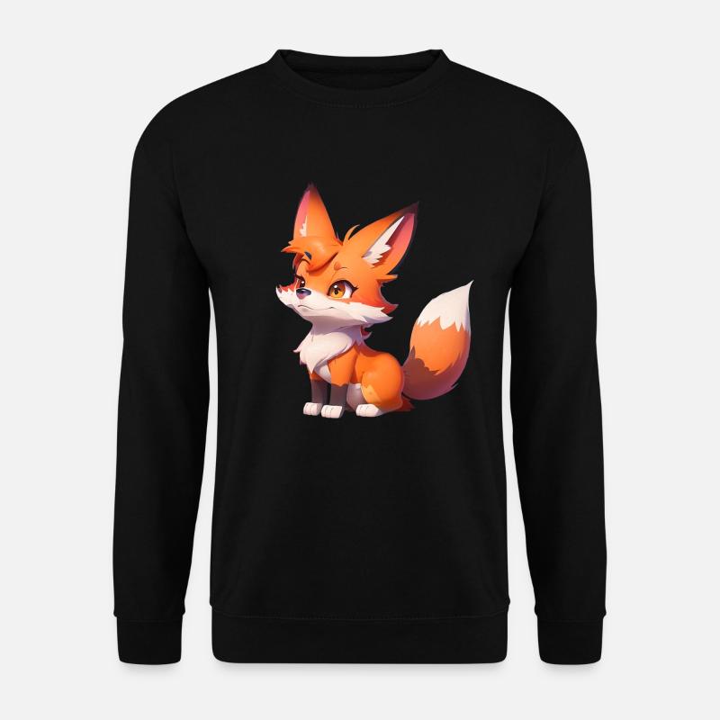 Adorable Chibi Fox - Sweat-shirt Unisexe - noir