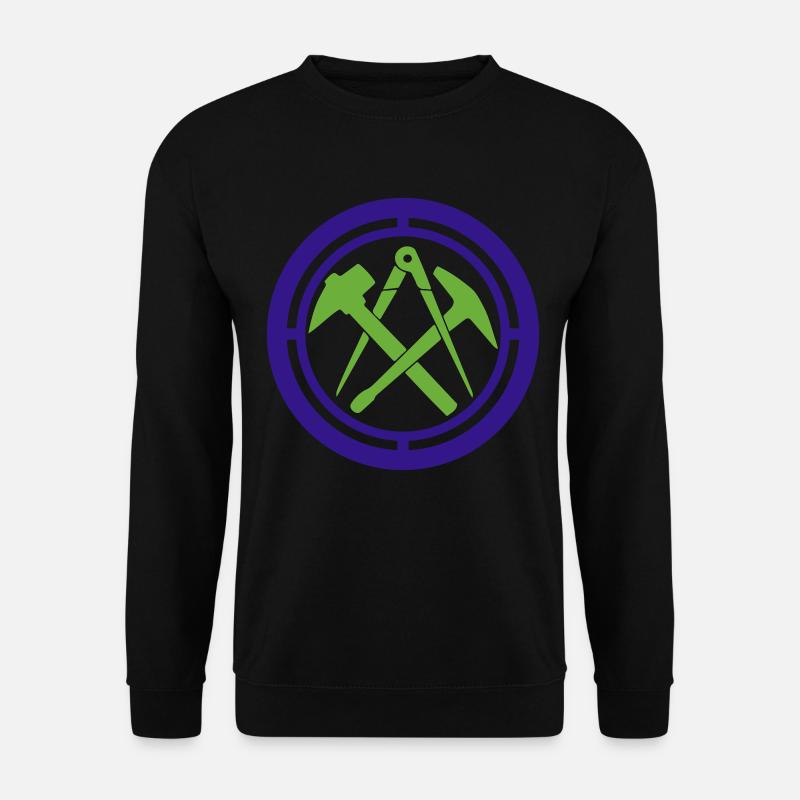 Armoiries du logo de la Guilde des couvreurs | Couleurs changeantes - Sweat-shirt Unisexe - noir