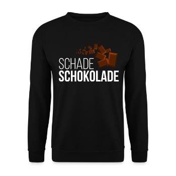 Schade Schokolade - Unisex Pullover - Schwarz - Vorne - Alina (178cm) & Michal (187cm)