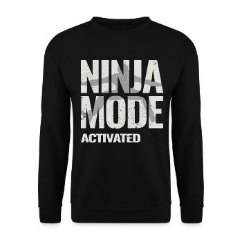 Ninja Warrior - Ninja Mode Activated - Unisex Sweatshirt - black - Front - Alina (178cm) & Michal (187cm)