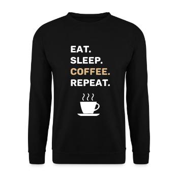 Café disant drôle tasse de café caféine - Sweat-shirt Unisexe - noir - Devant - Alina (178cm) & Michal (187cm)