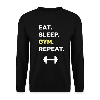 Gym - Unisex Sweatshirt - black - Front - Alina (178cm) & Michal (187cm)