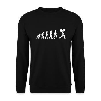 Weightlifting funny workout fitness - Unisex Sweatshirt - black - Front - Alina (178cm) & Michal (187cm)