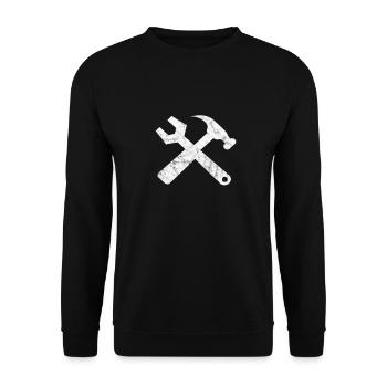 craftsman - Unisex Sweatshirt - black - Front - Alina (178cm) & Michal (187cm)