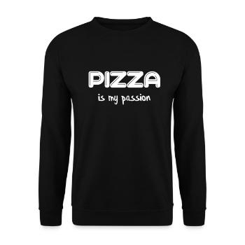 Pizza - Unisex Pullover - Schwarz - Vorne - Alina (178cm) & Michal (187cm)