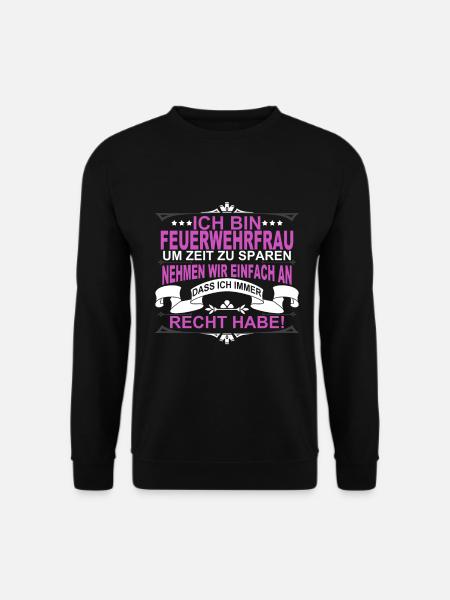 Feuerwehrfrau Feuer Geschenk Geschenkidee - Unisex Pullover - Schwarz