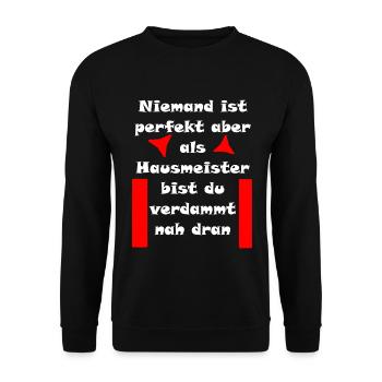 Hausmeister - Unisex Pullover - Schwarz - Vorne - Alina (178cm) & Michal (187cm)