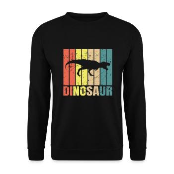 T-Rex - Unisex Sweatshirt - black - Front - Alina (178cm) & Michal (187cm)