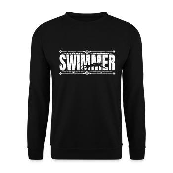 Cadeau de nageur nageur - Sweat-shirt Unisexe - noir - Devant - Alina (178cm) & Michal (187cm)