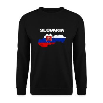 Slowakei - Unisex Pullover - Schwarz - Vorne - Alina (178cm) & Michal (187cm)